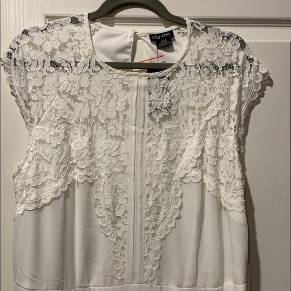 NWT white lace maxi dress - Picture 1 of 3